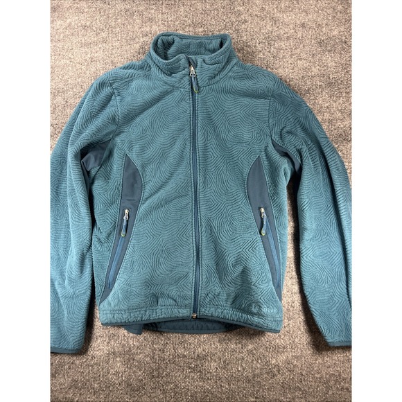 L.L. Bean Jackets & Blazers - L.L. Bean Women's Full-Zip Fleece Jacket Teal Swirl Pattern Size Small Regular